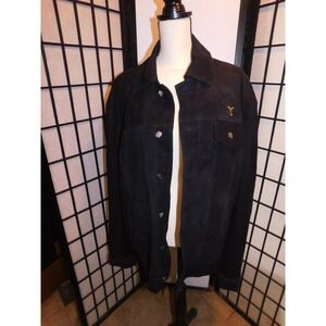 NEW Yellowstone Men's Leather Jacket Black 2XL